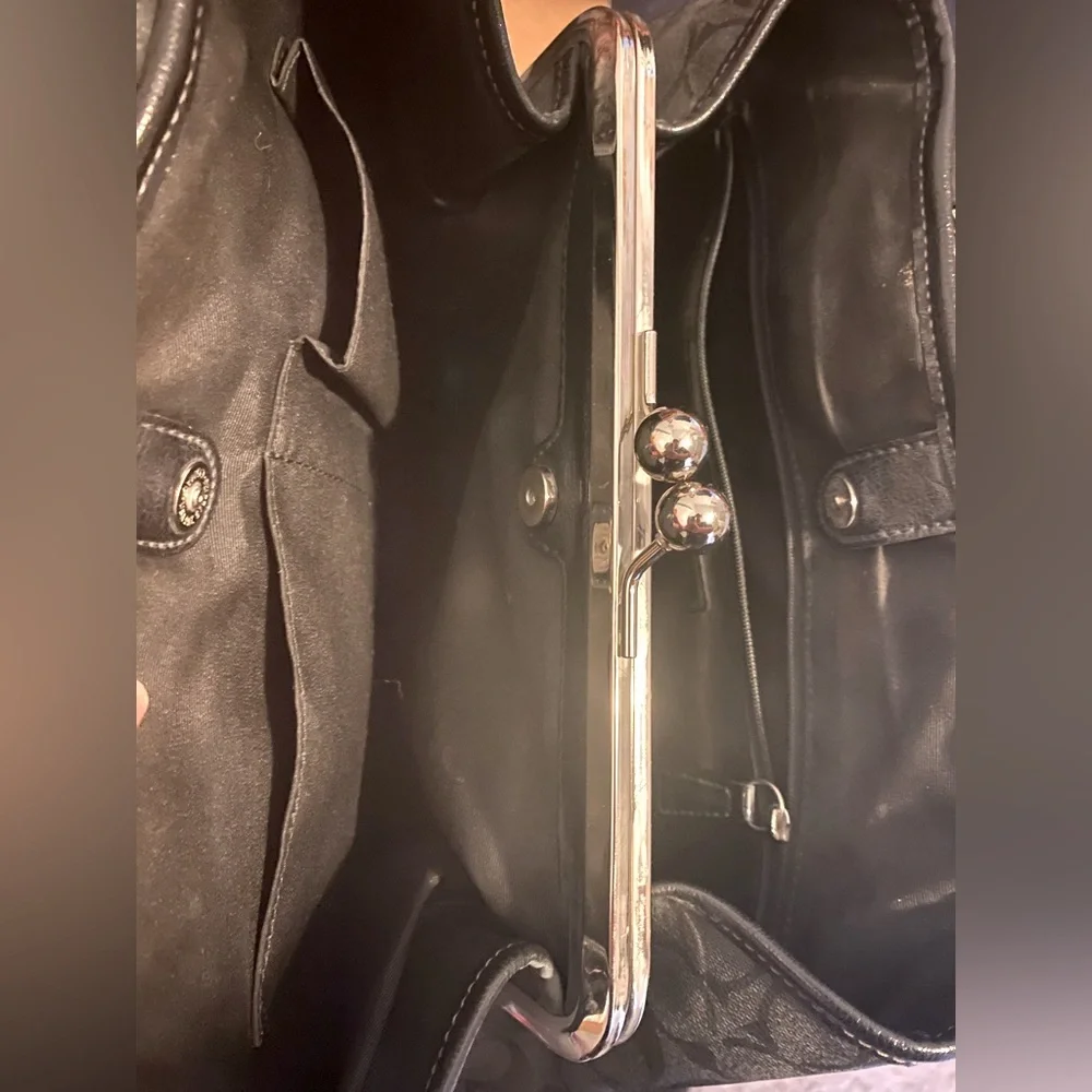 Coach Heritage Payton Signature Black Tote Bag